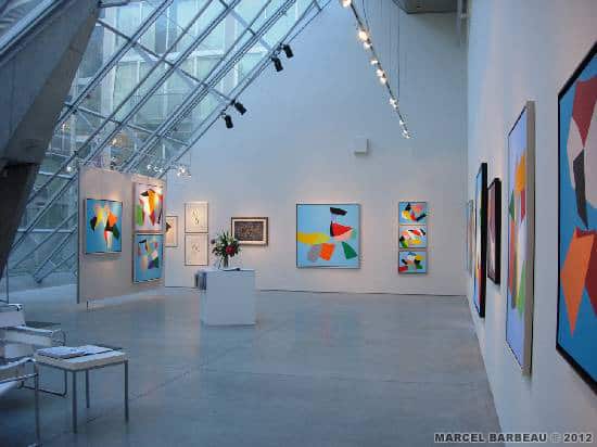 View of the exhibition "Marcel Barbeau Vertiginous Limits" at the Elliott Louis Gallery. Photo Ninon Gauthier. © Ninon Gauthier and ADAGP - Paris for Marcel Barbeau.04-06-2006.