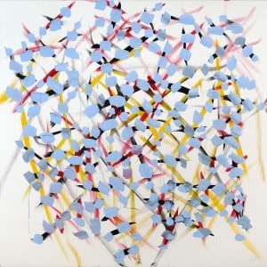 Bleu rythmique, 2010 – acrylique   sur toile - 138 x 138 cm 