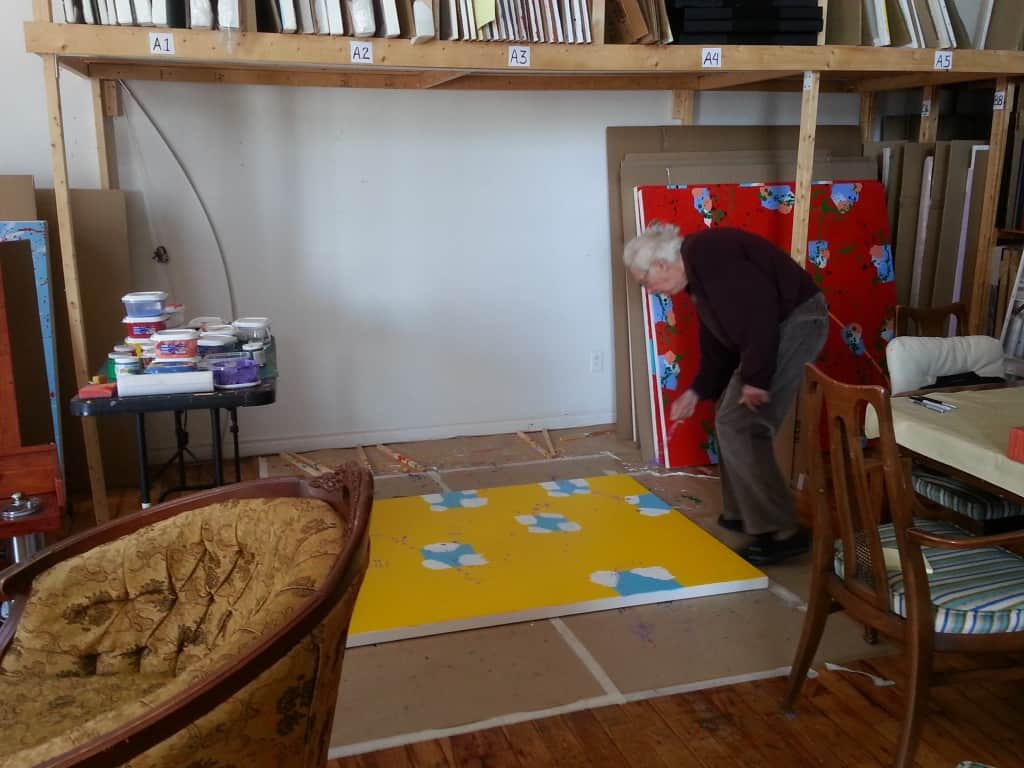 Marcel Barbeau working in his studio. March 6, 2014 Photo: Marie-Eve Tanguay
