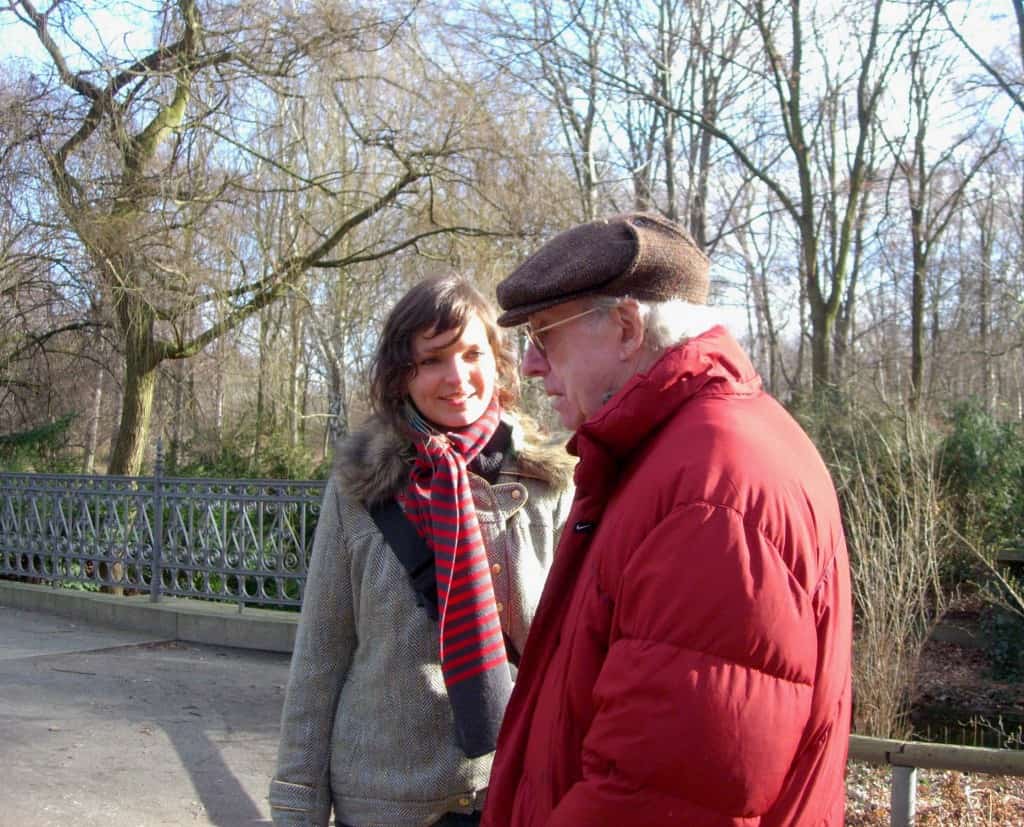 Anaïs Barbeau-Lavalette et Marcel Barbeau, son Grand-Père, à Tiergerten à Berlin. 